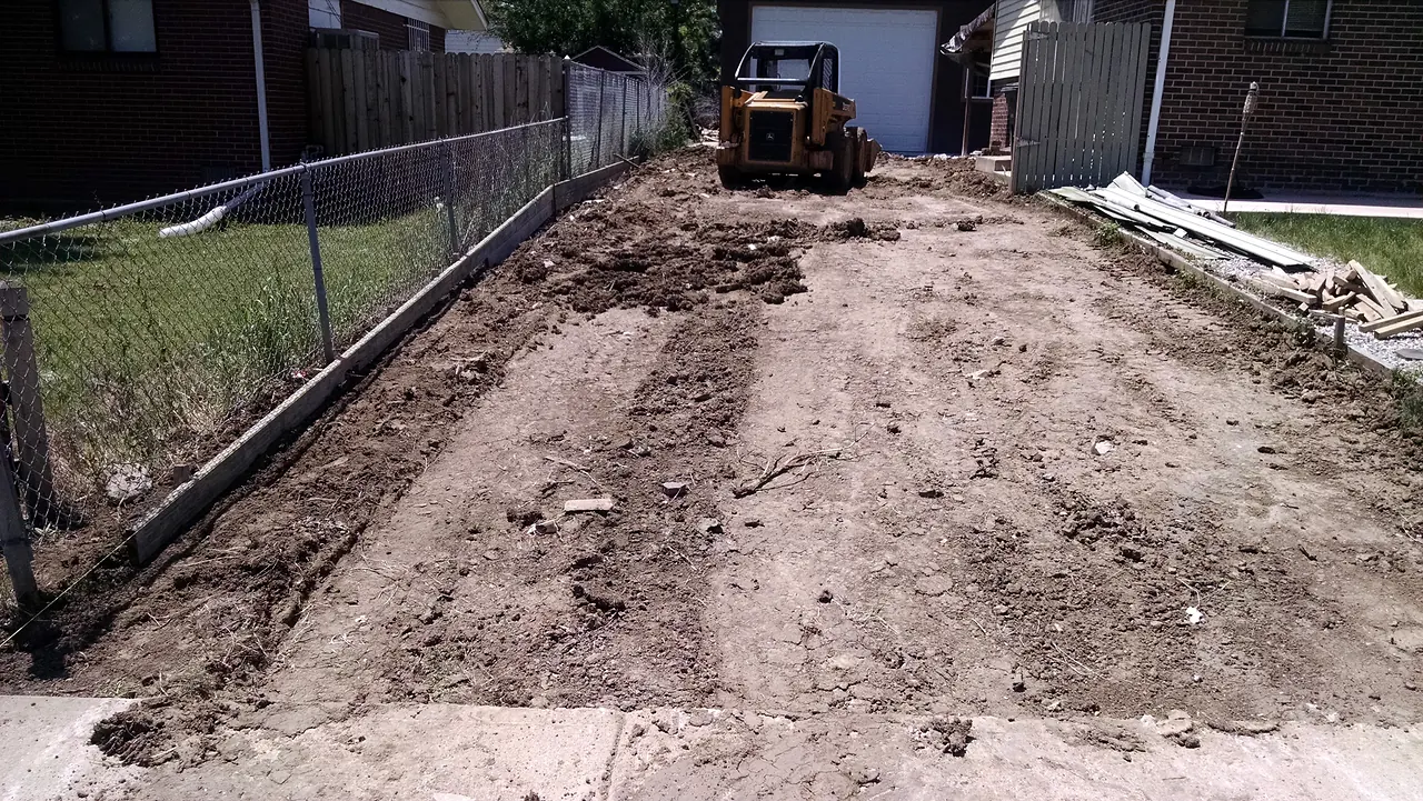 Old driveway removed and graded for new concrete