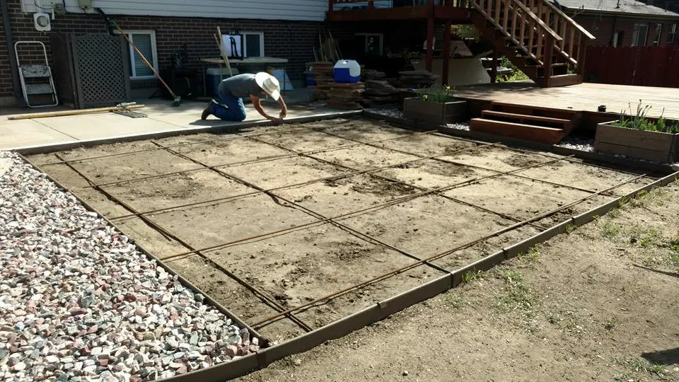 Tooling joints on a large patio