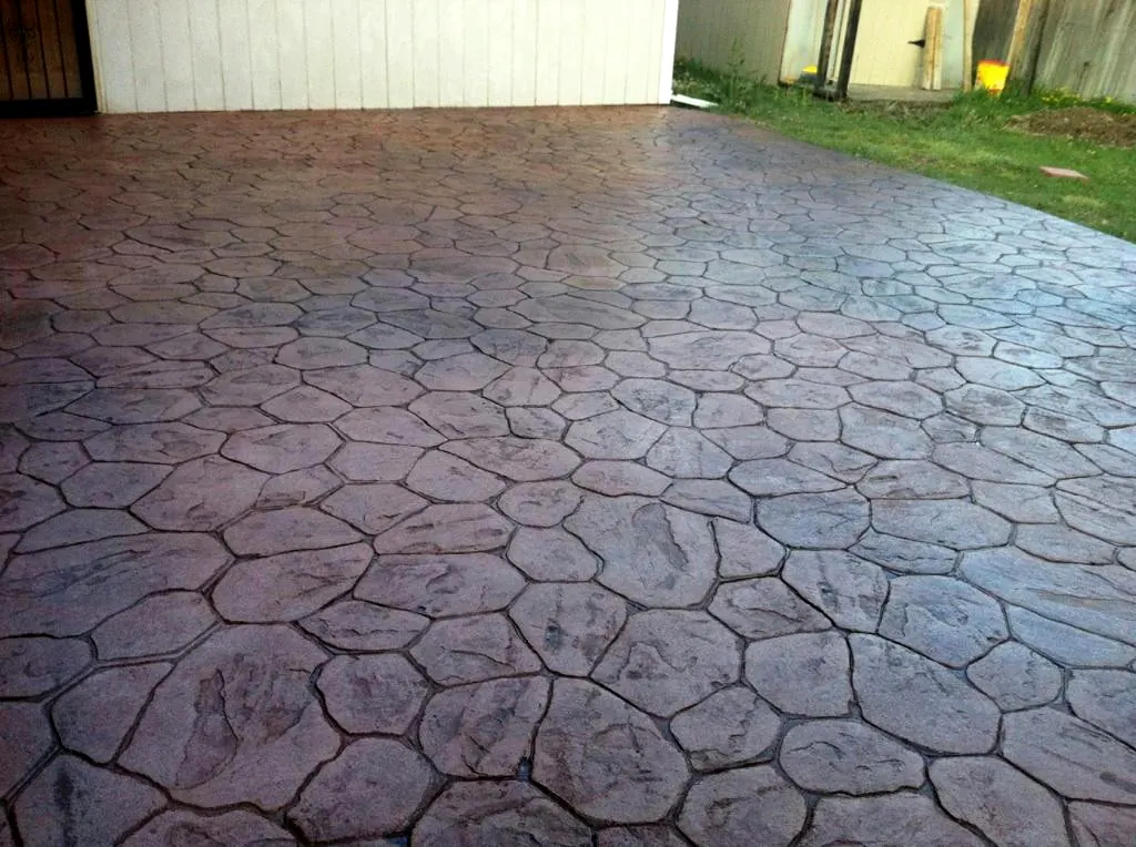 Random flagstone stamp in a warm brown tone